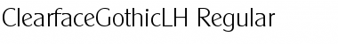 Download ClearfaceGothicLH Regular Font Title Preview