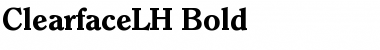 Download ClearfaceLH Bold Font Title Preview