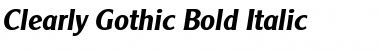 Download Clearly Gothic Bold Italic Font Title Preview