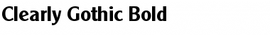 Download Clearly Gothic Bold Font Title Preview