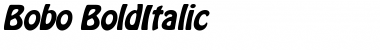 Download Bobo BoldItalic Font Title Preview