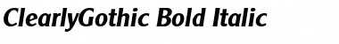 Download ClearlyGothic Bold Italic Font Title Preview
