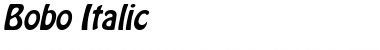 Download Bobo Italic Font Title Preview