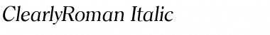 Download ClearlyRoman kursiv Font Title Preview