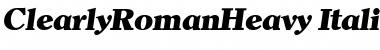 Download ClearlyRomanHeavy kursiv Font Title Preview