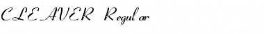 Download CLEAVER Regular Font Title Preview