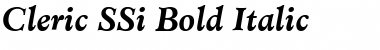 Download Cleric SSi Bold Italic Font Title Preview