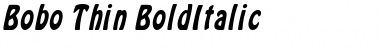Download Bobo Thin BoldItalic Font Title Preview