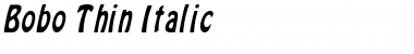 Download Bobo Thin Italic Font Title Preview