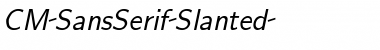Download CM_SansSerif Slanted Font Title Preview