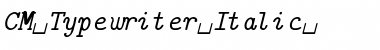 Download CM_Typewriter Italic Font Title Preview
