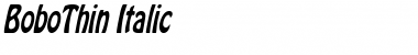 Download BoboThin Italic Font Title Preview