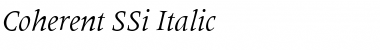 Download Coherent SSi Italic Font Title Preview