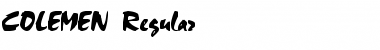 Download COLEMEN Regular Font Title Preview