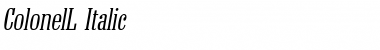 Download ColonelL Italic Font Title Preview