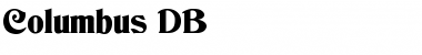 Download Columbus DB Medium Font Title Preview