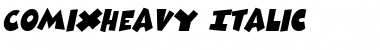 Download ComixHeavy Italic Font Title Preview