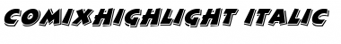 Download ComixHighlight Italic Font Title Preview