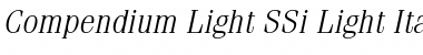 Download Compendium Light SSi Light Italic Font Title Preview