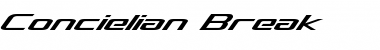 Download Concielian Break Regular Font Title Preview