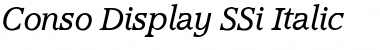 Download Conso Display SSi Italic Font Title Preview