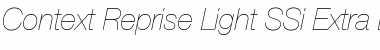 Download Context Reprise Light SSi Extra Light Italic Font Title Preview