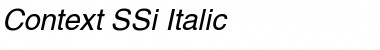 Download Context SSi Italic Font Title Preview