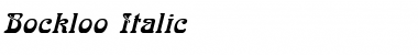 Download Bockloo Italic Font Title Preview