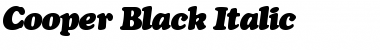 Download Cooper_Black-Italic Regular Font Title Preview