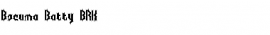Download Bocuma Batty BRK Normal Font Title Preview