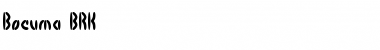 Download Bocuma BRK Normal Font Title Preview