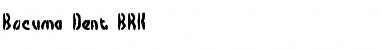 Download Bocuma Dent BRK Normal Font Title Preview