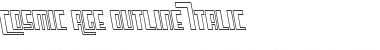 Download Cosmic Age Outline Italic Font Title Preview