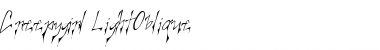 Download Creepygirl LightOblique Font Title Preview