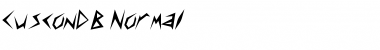 Download CusconDB Normal Font Title Preview