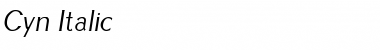 Download Cyn Oblique Font Title Preview