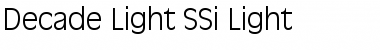 Download Decade Light SSi Light Font Title Preview