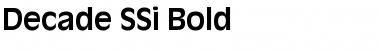 Download Decade SSi Bold Font Title Preview