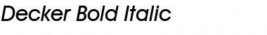 Download Decker Bold Italic Font Title Preview