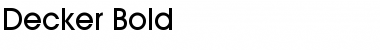Download Decker Bold Font Title Preview