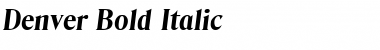 Download Denver Bold Italic Font Title Preview