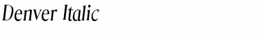 Download Denver Italic Font Title Preview