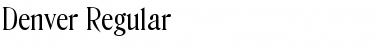 Download Denver Regular Font Title Preview