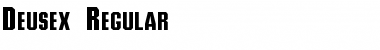 Download Deusex Regular Font Title Preview