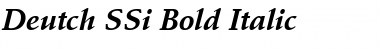 Download Deutch SSi Bold Italic Font Title Preview