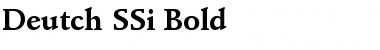 Download Deutch SSi Bold Font Title Preview