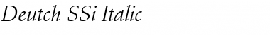 Download Deutch SSi Italic Font Title Preview