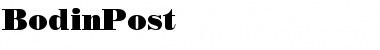 Download BodinPost Regular Font Title Preview