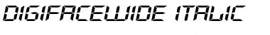 Download DigifaceWide Italic Font Title Preview