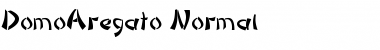Download DomoAregato Normal Font Title Preview